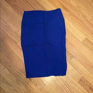 Blue pencil skirt
